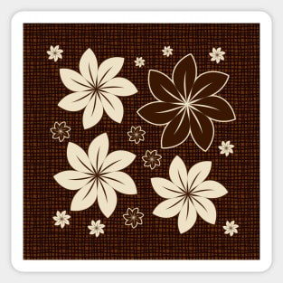 Brown floral design Sticker